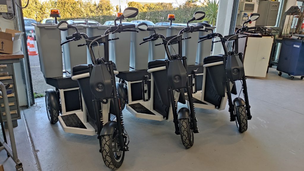 Véhicule de ramassage d'ordure Virto d'Océan Propreté dans les locaux de SMVE Performance